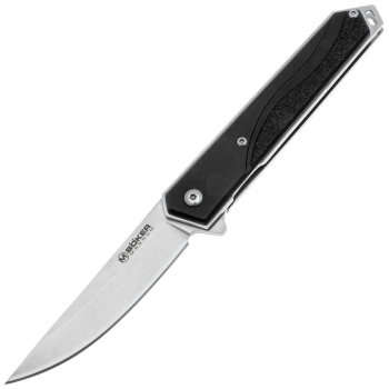 Нож складной полуавтоматический BOKER Japanese Iris сталь 440А рукоять Алюминий цв. Черный в интернет магазине Rybaki.ru