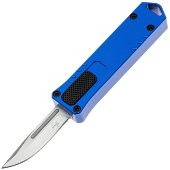 Нож складной автоматический BOKER Micro USB OTF Blau сталь D2 рукоять Анодированный алюминий цв. Синий в интернет магазине Rybaki.ru