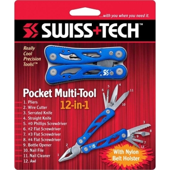 Мультитул SWISS TECH Pocket Multi Tool 12-in-1 цв. Синий