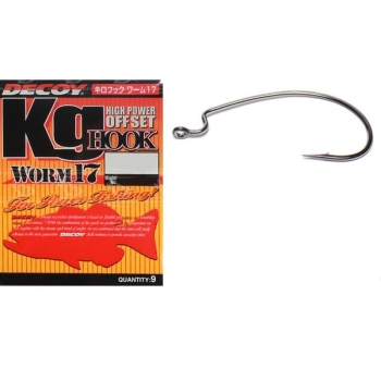 Крючок офсетный DECOY Kig Hook Worm 17 № 3 (9 шт.) в интернет магазине Rybaki.ru