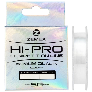 Леска ZEMEX Hi-Pro Competition Line 50 м цв. Прозрачный 0,091 мм в интернет магазине Rybaki.ru