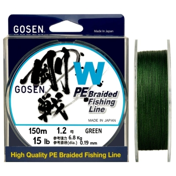 Плетенка GOSEN 4PE W Braid 150 м цв. Зеленый № 1,2 в интернет магазине Rybaki.ru