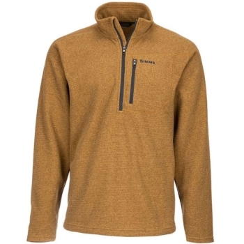 Пуловер SIMMS Rivershed Sweater Quarter Zip '20 цвет Dark Bronze