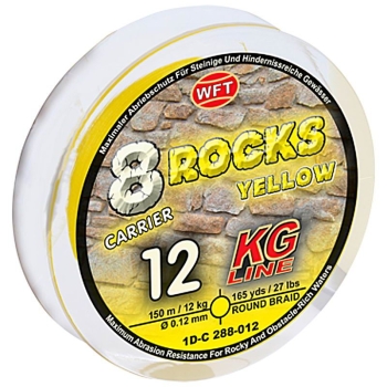 Плетенка WFT 8 Rocks 150 м цв. yellow 0,14 мм в интернет магазине Rybaki.ru