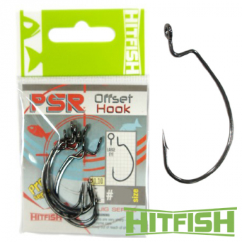 Крючок офсетный HITFISH PSR Offset Hook № 1/0 (7 шт.)