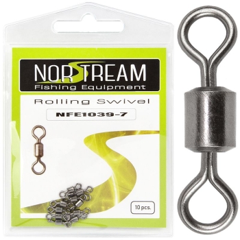 Вертлюг NORSTREAM Rolling swivel 1039 (10 шт.) № 7 в интернет магазине Rybaki.ru