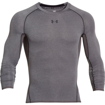Термокофта UNDER ARMOUR HeatGear Armour Compression LS цвет Carbon Heather / Black