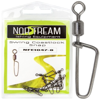 Вертлюг с карабином NORSTREAM Swing coastlock snap (10 шт.) № 8 в интернет магазине Rybaki.ru