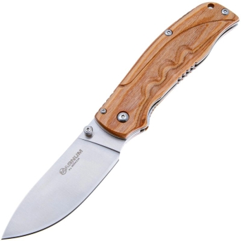 Нож складной полуавтоматический BOKER Pakka Hunter сталь 440B рукоять Дерево цв. Коричневый в интернет магазине Rybaki.ru