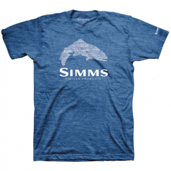 Футболка SIMMS Stacked Typo T-Shirt цвет Royal Heather