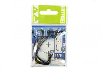 Крючок офсетный HITFISH GT Offset Hook № 3/0 (6 шт.)