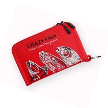 Кошелек для приманок CRAZY FISH Spoon Case 13 х 20 х 3 см цвет красный