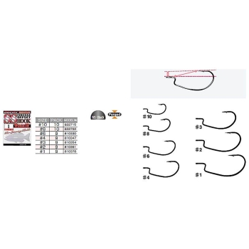 Крючок офсетный DECOY Worm 19 № 3 (9 шт.)
