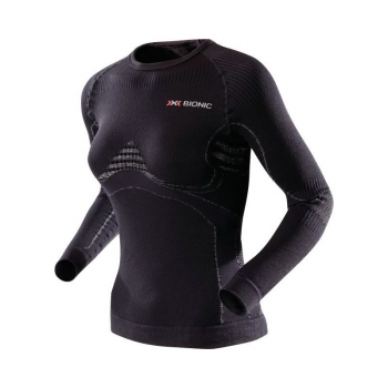 Термокофта X-BIONIC Lady Extra Warm Uw Shirt Long Sleeve цвет Черный / Жемчужно-серый в интернет магазине Rybaki.ru