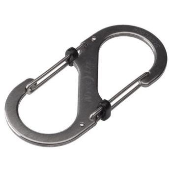 Карабин пластиковый NITE IZE S-Biner MicroLock (2 шт.) цв. серый
