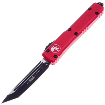 Нож автоматический MICROTECH Ultratech S/E M390, рукоять алюминий, цв. бордовый в интернет магазине Rybaki.ru