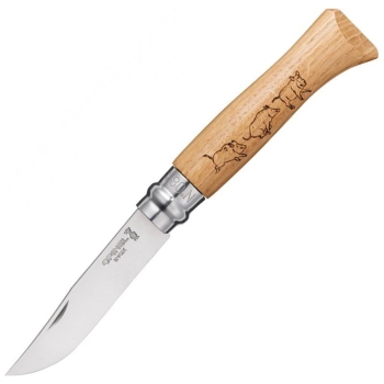 Нож складной OPINEL №8 VRI Animalia Boar (кабан) в интернет магазине Rybaki.ru