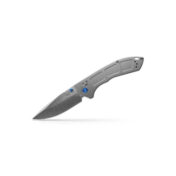 Нож складной BENCHMADE Narrows Gray Titanium цв. Silver / Blue в интернет магазине Rybaki.ru