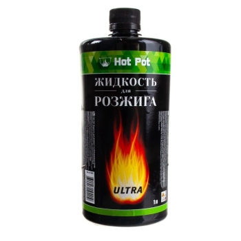 Жидкость для розжига HOT POT ULTRA 1 л углеводородная в интернет магазине Rybaki.ru