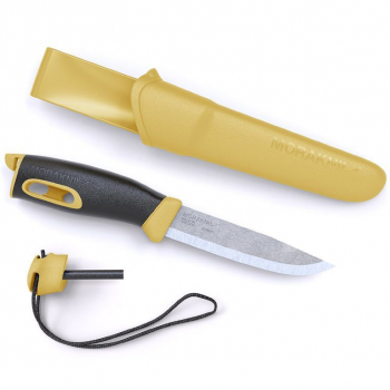 Нож MORAKNIV Companion Spark (с огнивом) цв. желтый в интернет магазине Rybaki.ru
