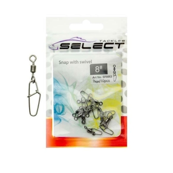 Вертлюг с карабином SELECT SF0053 № 12 (10 шт.)