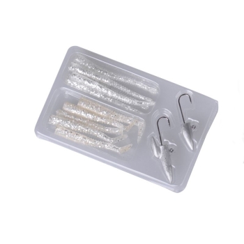 Приманка SAVAGE GEAR LRF Micro Sandeel Kit (1 + 1,5 + 5) (12 шт.) цв. Silver