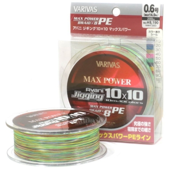 Плетенка VARIVAS Avani Jigging Max Power 10 x 10 PE x8 200 м цв. Многоцветный # 1 в интернет магазине Rybaki.ru