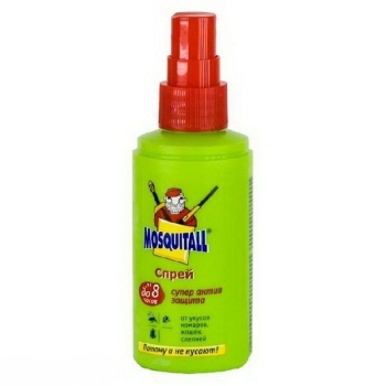Спрей MOSQUITALL Супер Актив защита от комаров 75мл 
