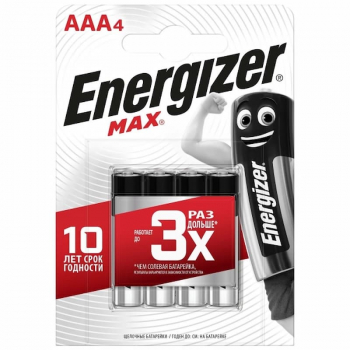 Батарейка ENERGIZER MAX Alk E92/AAA BP4 в интернет магазине Rybaki.ru