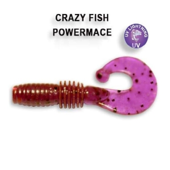 Твистер CRAZY FISH Power Mace 1,6" (8 шт.) зап. рыба, код цв. 12