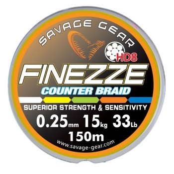 Плетенка SAVAGE GEAR Finezze HD8 Counter Braid 230 м 0,40 мм цв. многоцветный в интернет магазине Rybaki.ru