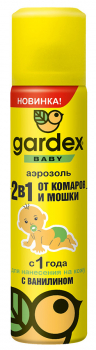 Аэрозоль GARDEX Baby от комаров и мошки для детей от 1 года, 80 мл