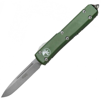 Нож автоматический MICROTECH Ultratech S/E M390, рукоять алюминий, цв. зеленый в интернет магазине Rybaki.ru
