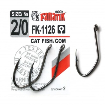 Крючок одинарный FANATIK FK-1126 Cat Fish/ Сом № 2/0 (2 шт.)