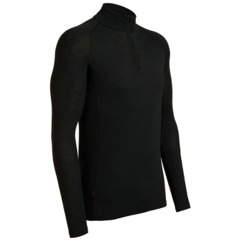 Термокофта ICEBREAKER Tech Top Long Sleeve Half Zip 260 цвет Black в интернет магазине Rybaki.ru