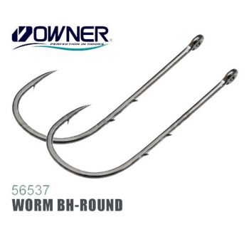 Крючок одинарный OWNER 56537 BC Worm BH-Round № 12 (10 шт.) в интернет магазине Rybaki.ru