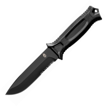 Нож универсальный GERBER Strongarm Fixed Serrated цв. Black в интернет магазине Rybaki.ru