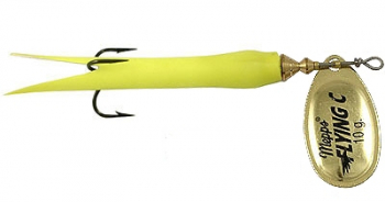 Блесна вращающаяся MEPPS old Aglia Flying C № 3 цв. Gold / Yellow в интернет магазине Rybaki.ru