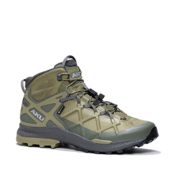 Кроссовки треккинговые AKU Rocket Mid GTX цвет Olive / Anthracite в интернет магазине Rybaki.ru