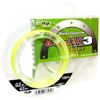Плетенка YGK Real Sports G-Soul PEx3 150 м цв. Желтый # 0,3 в интернет магазине Rybaki.ru