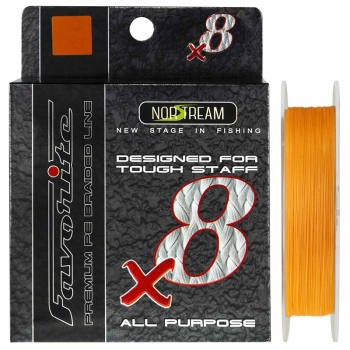 Плетенка NORSTREAM Favorite 8X 150 м цв. Orange #1.75 в интернет магазине Rybaki.ru