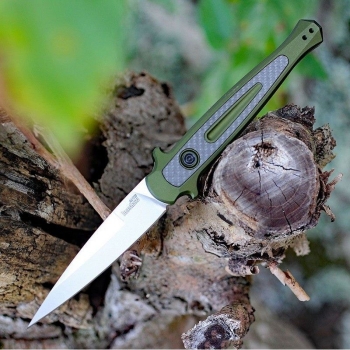 Нож автоматический KERSHAW Launch 8 сталь CMP154 рукоять алюминий / карбон оливковая в интернет магазине Rybaki.ru